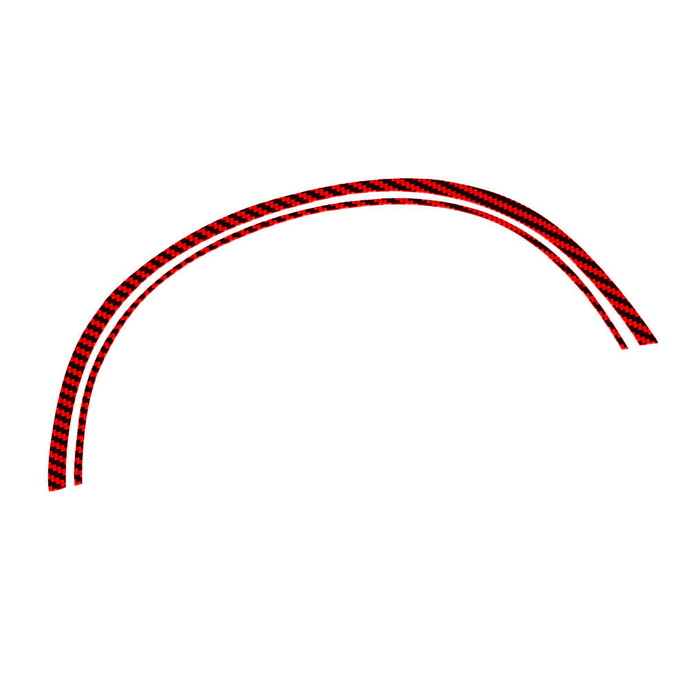 3Pcs Red Carbon Fiber Dashboard Strips Cover Trim For Hilux 2015-2021 v