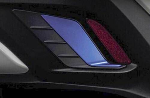 2X BlueBlack Rear Fog Light Lamp Side Panel Trim for Toyota for Corolla Cross 22-24