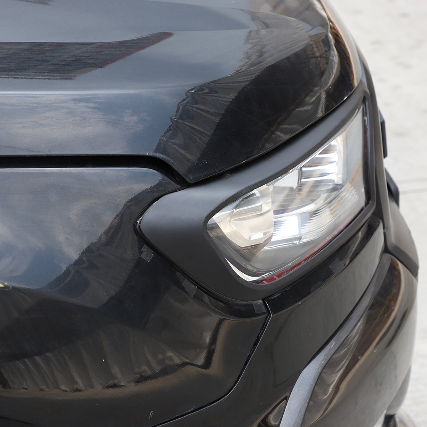 Matte black headlight cover trim suitable for Ranger T7 2015-2021 2PCS n