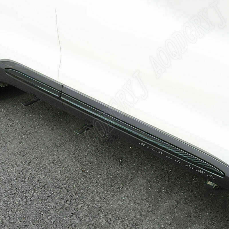 for Ford Explorer 2020-22 Carbon Fiber Door Side Body Molding Stripes Cover Trim