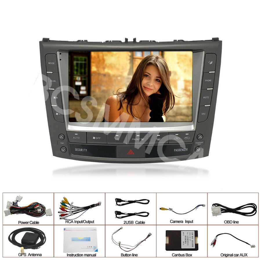 Android 13 Car Radio Stereo GPS 4Core 2+32G Fit for Lexus IS250 IS350 2005-2012