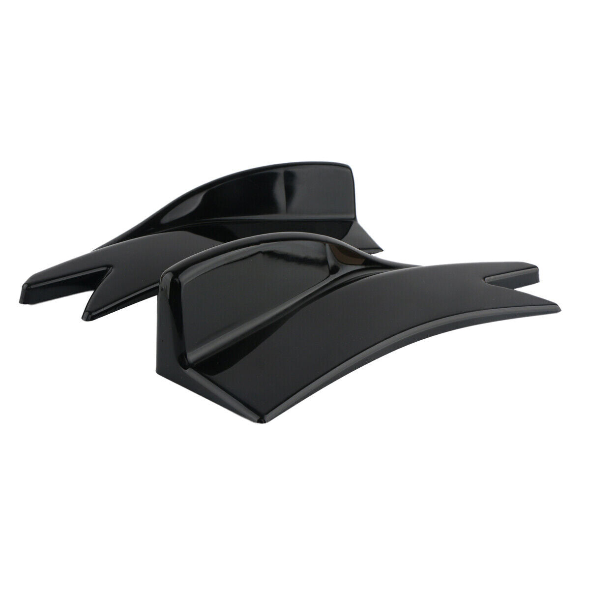 Rear Bumper Spoiler Lip Canard Splitter Diffuser Universal BodyKit GlossBlack