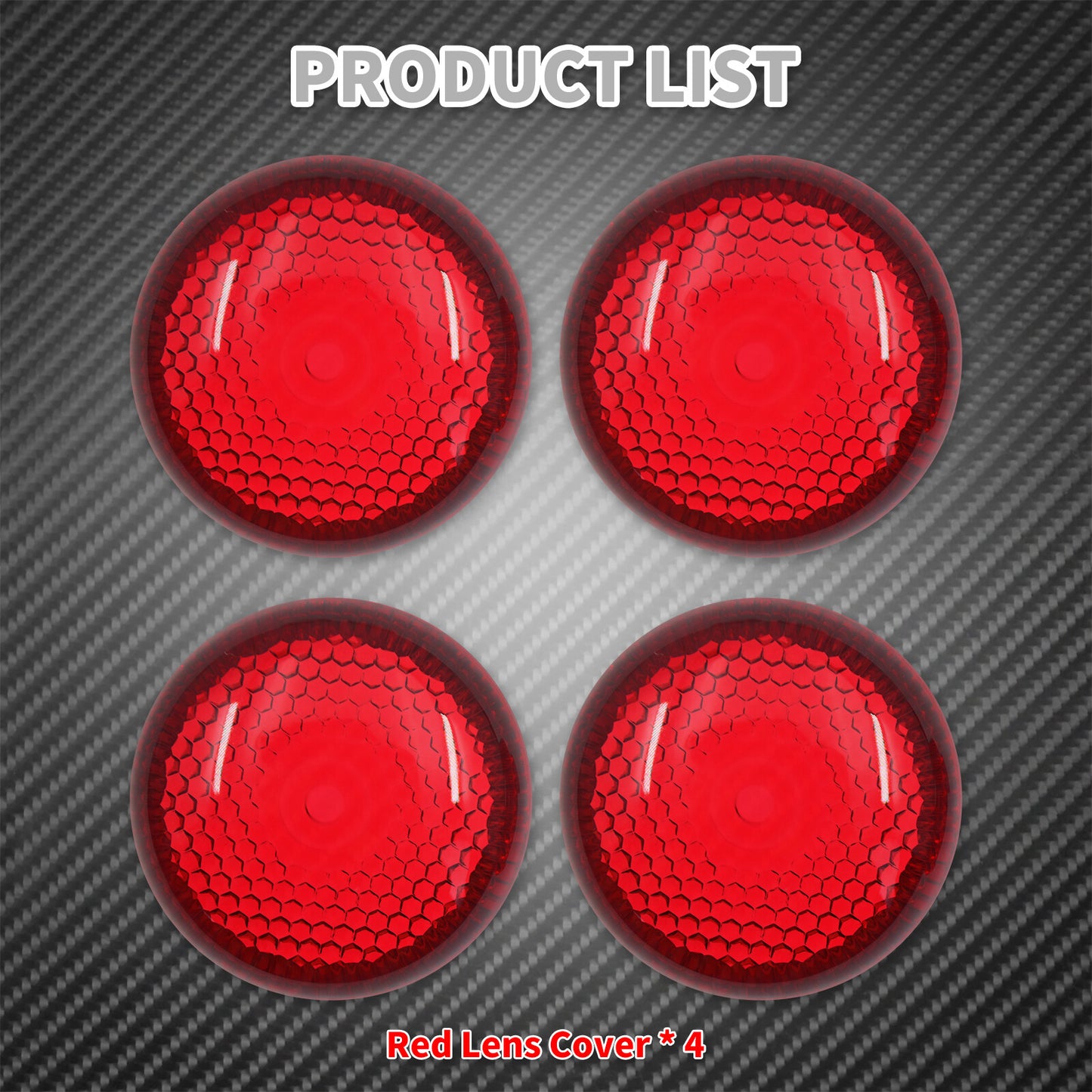 4x Red Bullet Turn Signals Light Lens Cover Fit for Harley Dyna Softail Touring