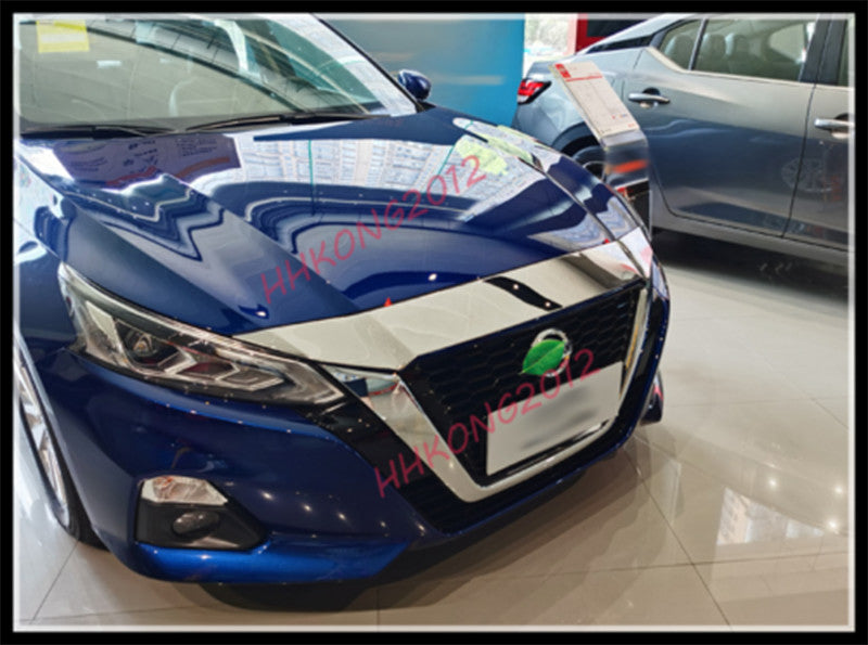 for Nissan Altima 2019-2022 Stainless Front Grill Grille Engine Hood Cover Trim
