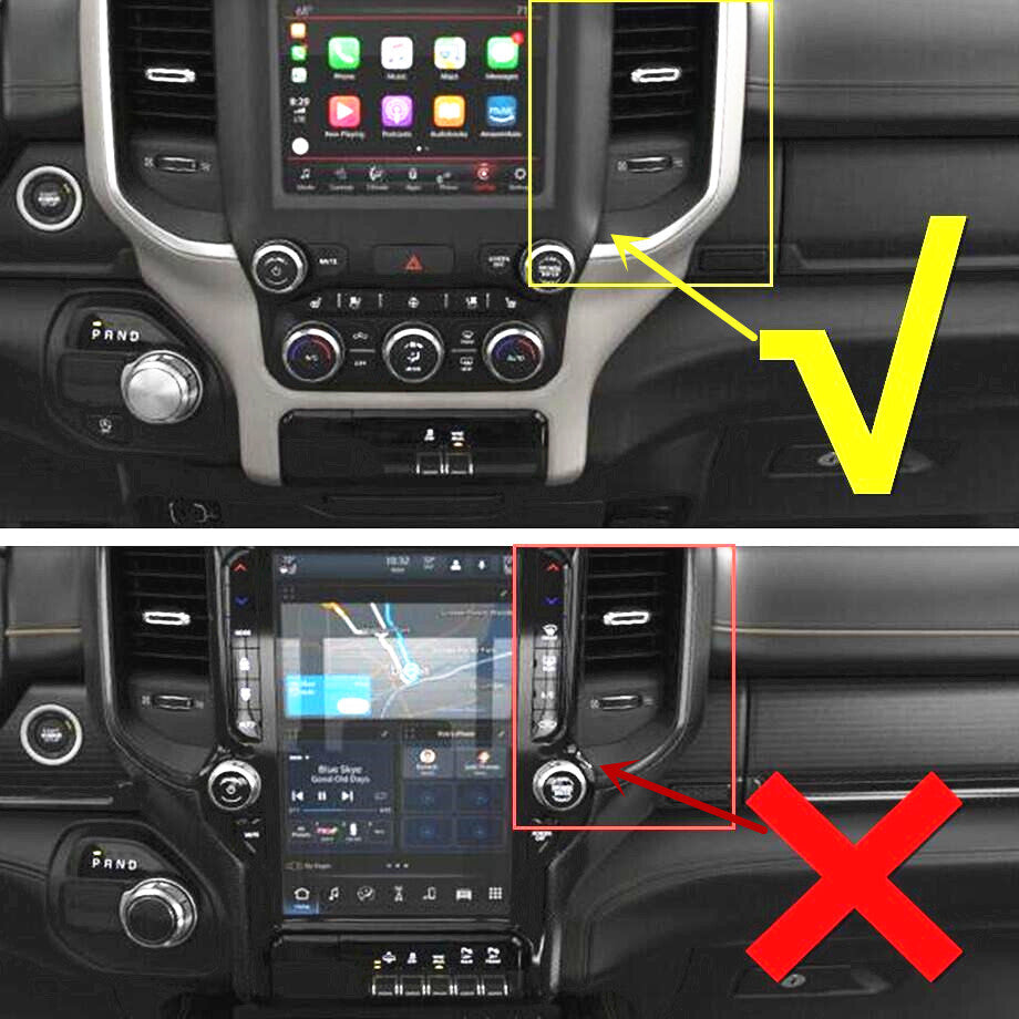 For 2019-2024 for Dodge for RAM 1500 ABS Carbon Interior Front&Rear Air Vent Outlet Trim v