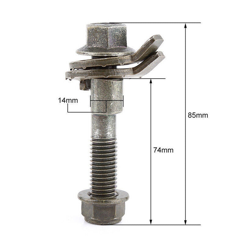 US 14mm Car 4 Wheel Alignment Adjustable Camber Bolts Kit 10.9 Intensity Set v