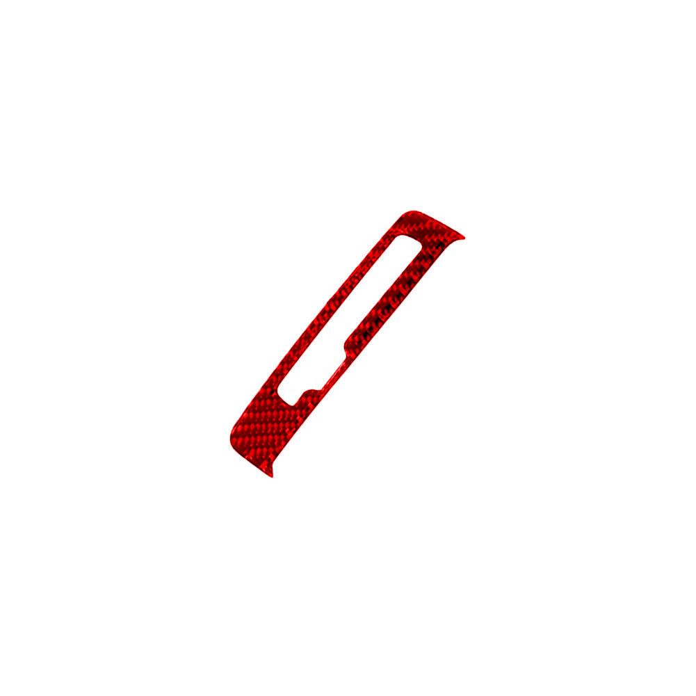 Red Carbon Fiber Gear Shift Panel Sticker Cover Trim for Audi Q7 2007-2015