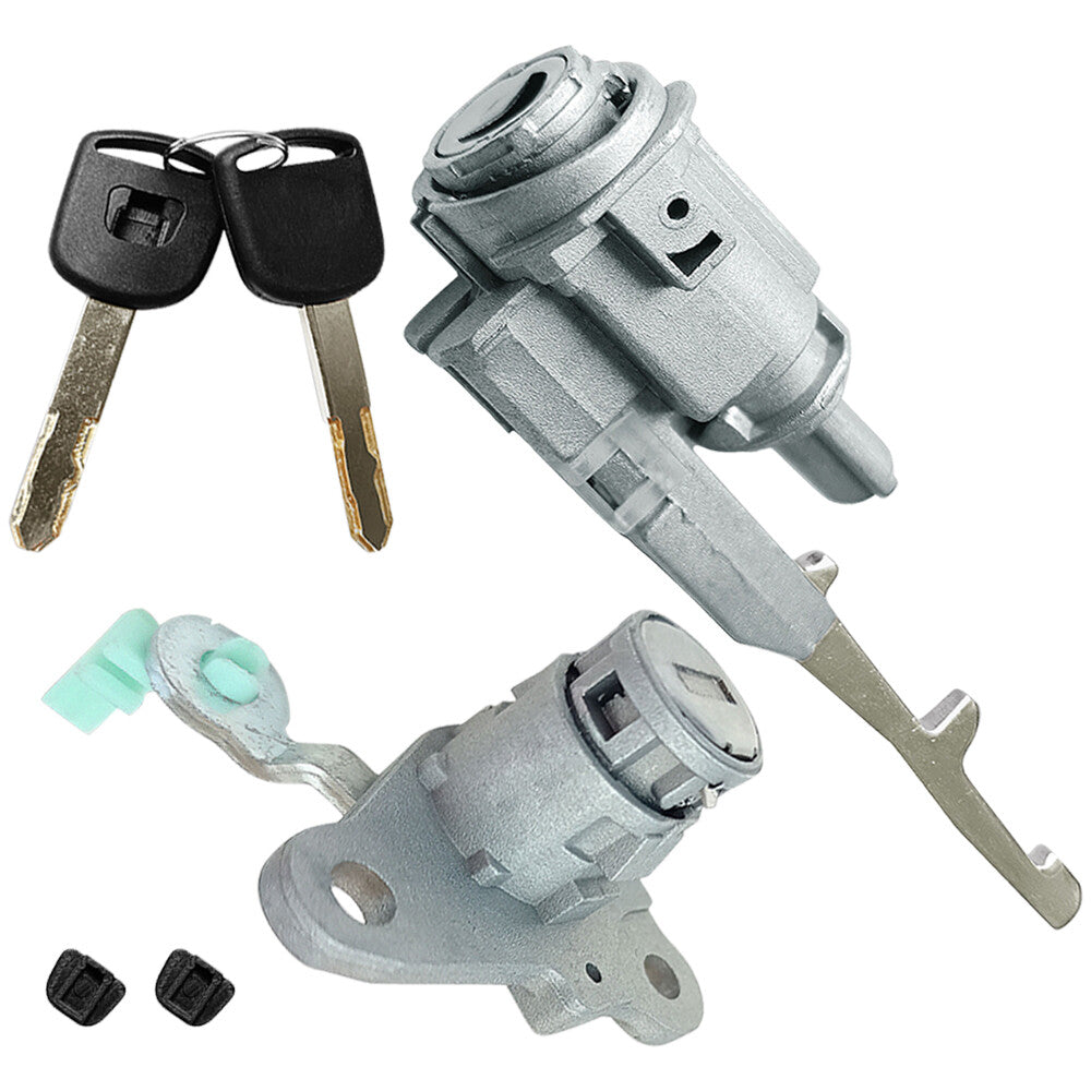 Ignition Key Switch Cylinder Door Lock Set Fits For Fit 2004 2005-2008