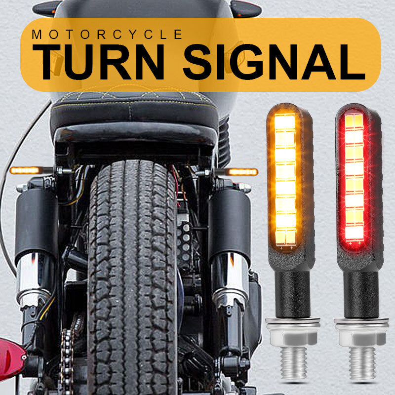 4x Black LED Motorcycle Turn Signal Flowing Blinker Light DRL Running Brake Lamp