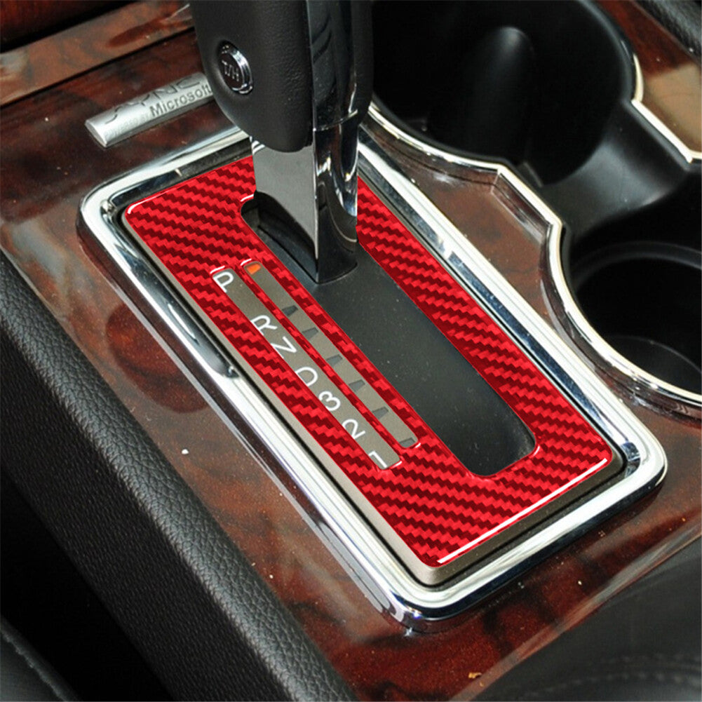 CD Player Radio Panel Trim Cover Carbon Fiber Decor For 350Z 2006-09 Red v