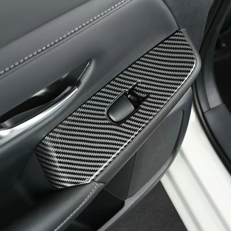 Carbon fiber window switch panel cover trim suitable for Nissan Sentra 2020 - 2024