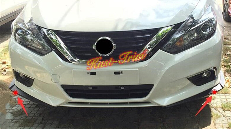 for NISSAN Altima 2016-2018 Black Front Bumper Side Lid Spoiler Guard Cover trim
