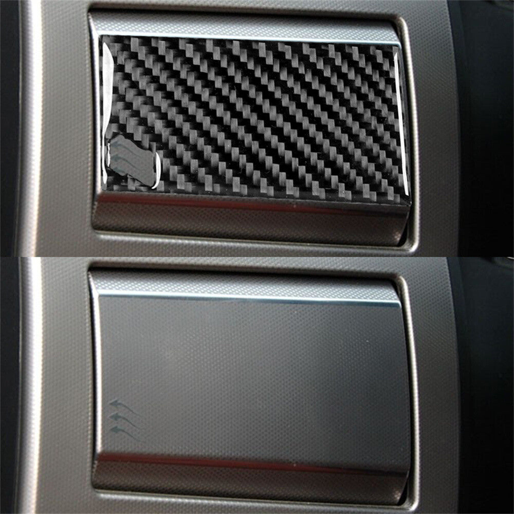 2¡ÁCarbon Fiber Dashboard Side Air Vent Outlet Panel Trim for Jaguar XF 2009-2011
