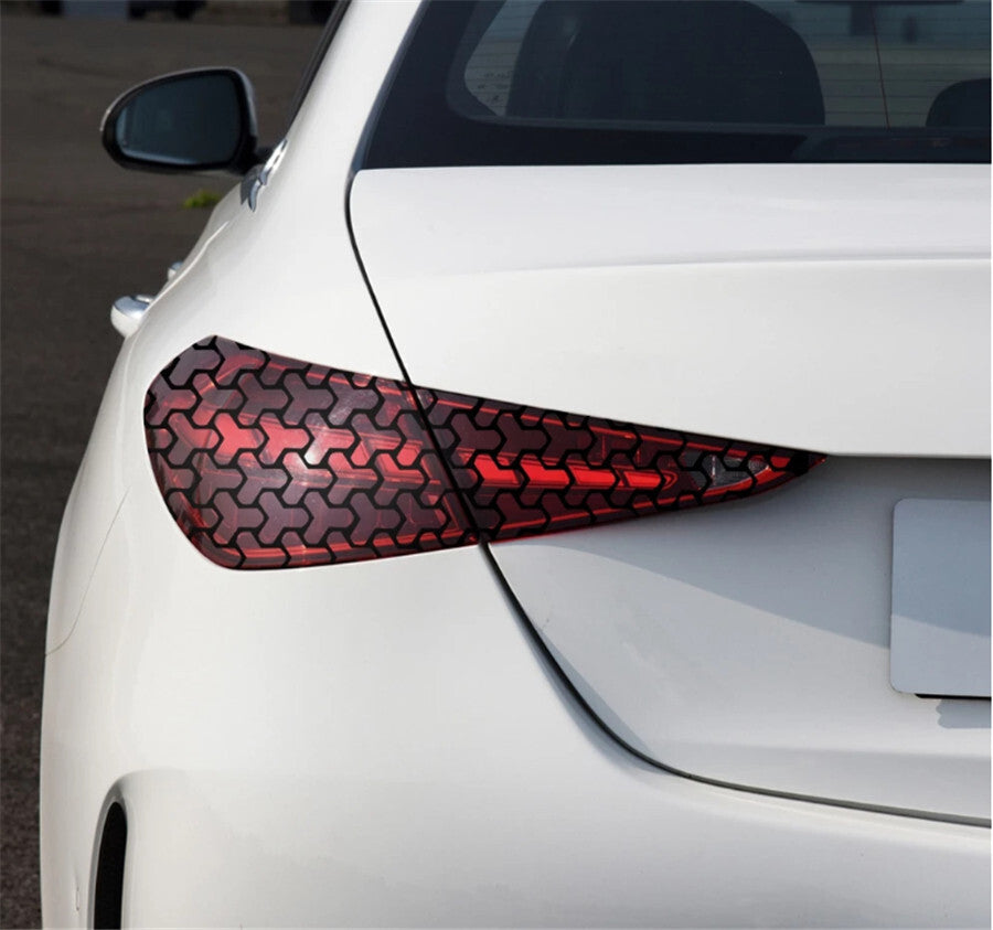 Car Rear Tail Light Stickers Honeycomb Gaphic Cover Decals Trim Lamp Accessories