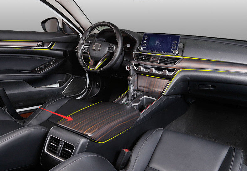 Middle Console Armrest Box Cover Trim for Honda Accord 10th 2018-2022 Matte Wood