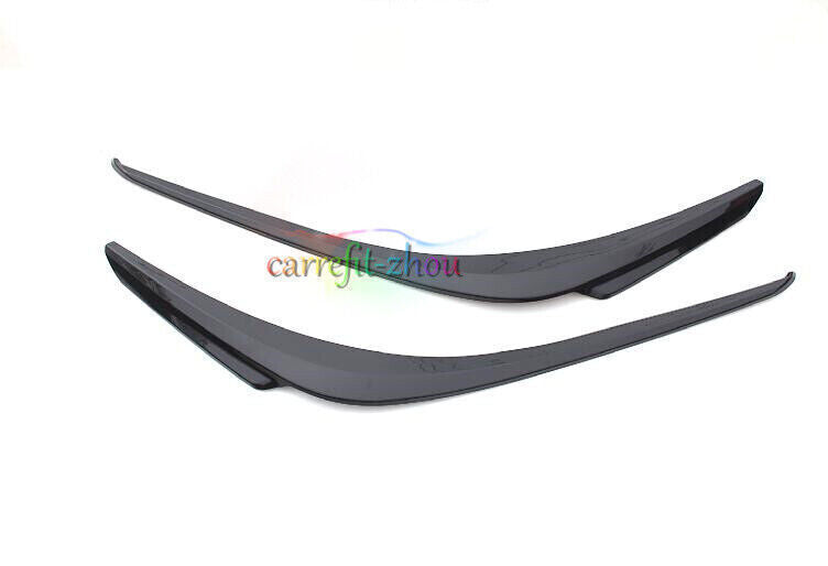2P Gloss Black Front Headlight Eyebrows Eyelids Trim for Toyota for Corolla 20-24