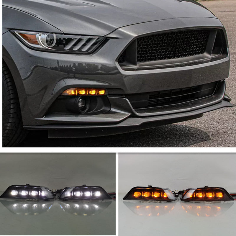Suitable for 2015-2017 for Ford for Mustang LED DRL daytime running light kit fog lights