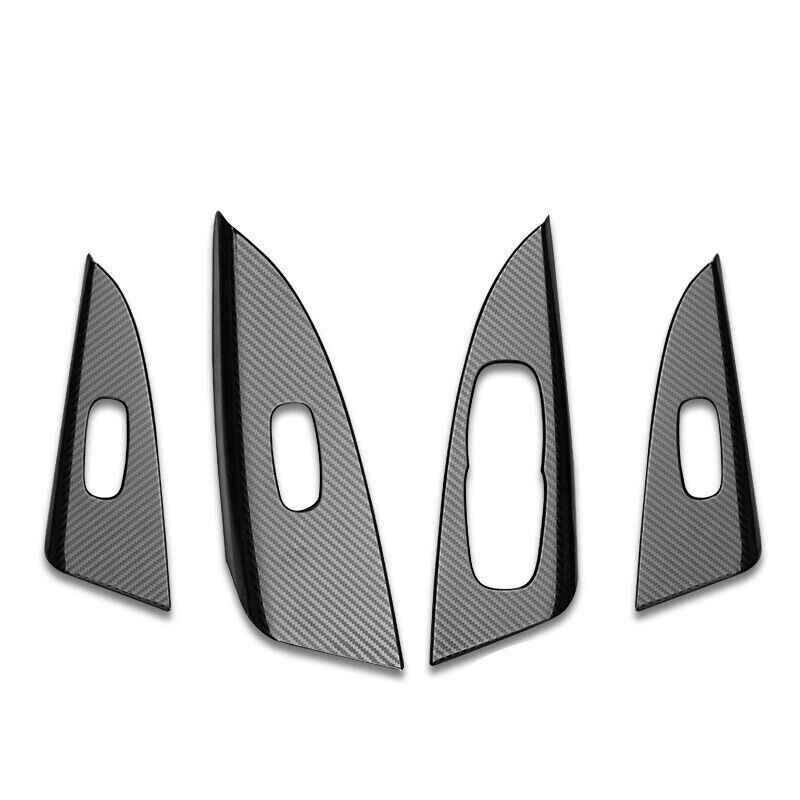 Carbon Fiber Window Lift Panel Switch Cover Trim for Nissan Sentra 2013-2019