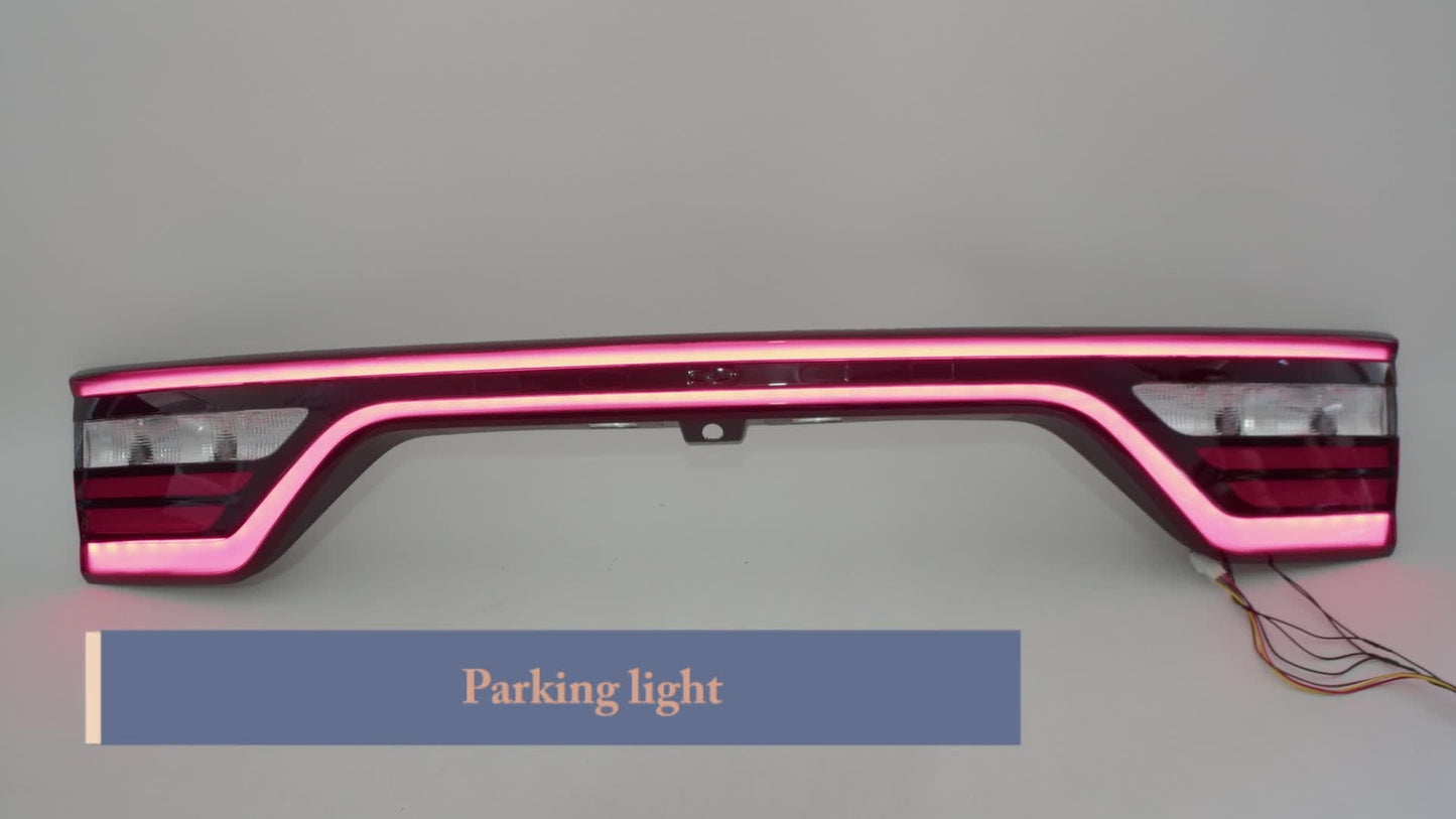 Rear LED liftgate taillights for 2014-2022 for Dodge Durango with camera port, red.