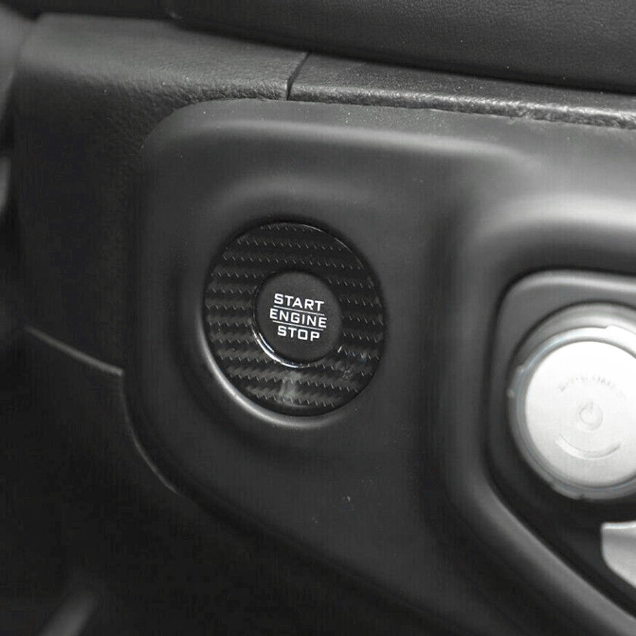 For 2018-2023 for Jeep for Wrangler JL Carbon Engine Start Stop Push Button Switch Trim v