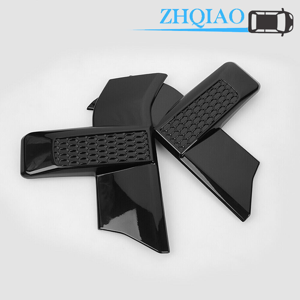 Black ABS Front Headlight Bezel Overlay Cover Trim for Ford F-150 2015-2017