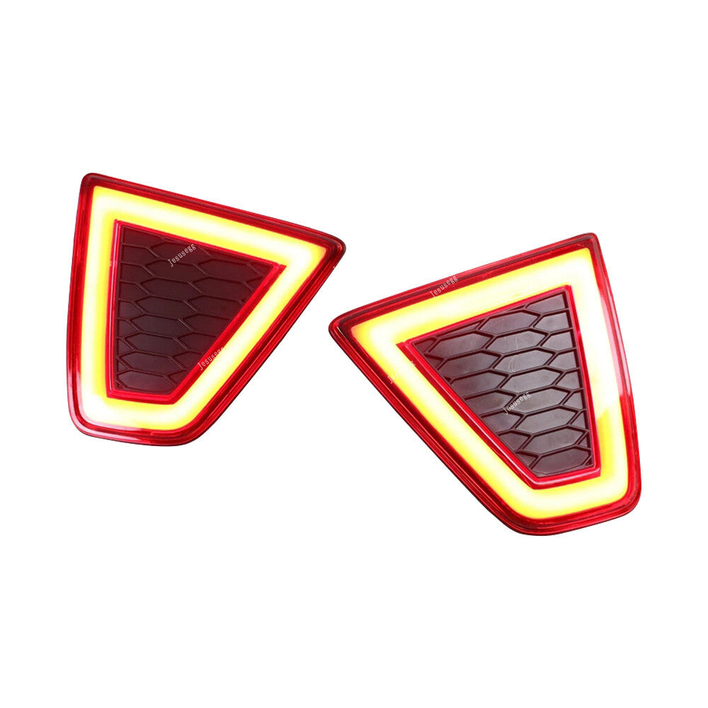 Pair Rear Bumper Reflector Light LED Brake Lamp Fit for Honda Jazz/Fit 2014-2015 Q