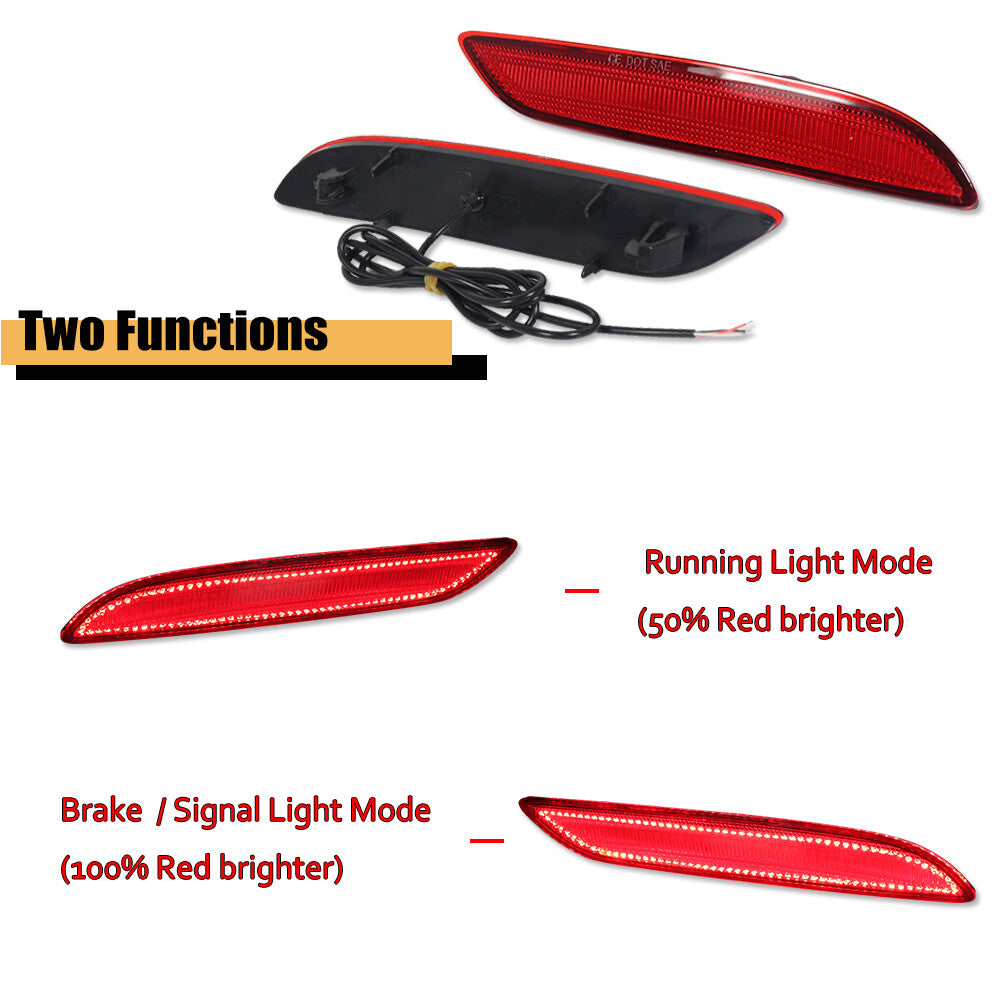 A red LED reflective brake tail fog light suitable for 17-23 for Chrysler for Pacifica &Voyager- v