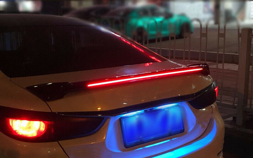 Fit for Mazda 6 Atenza 2014-2020 Sedan Black Rear Trunk Spoiler Wing W/LED Light