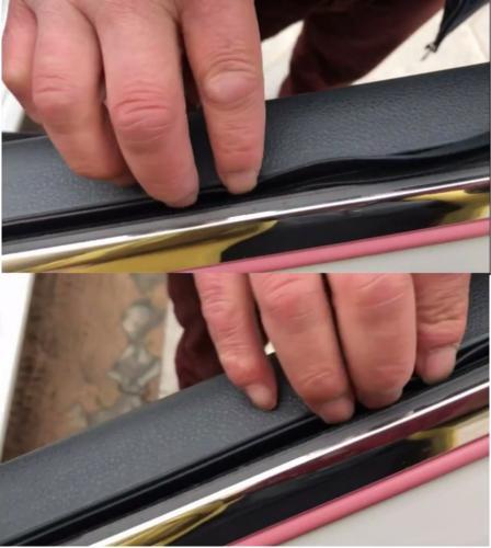 Black car front side window edge weatherstrip trim Weatherstrip 4M - n