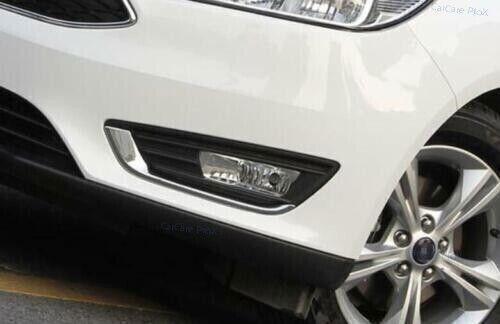 2P Front Fog Light Lamp Moulding Strip Trim Chrome for Ford Focus ST RS 15-2018