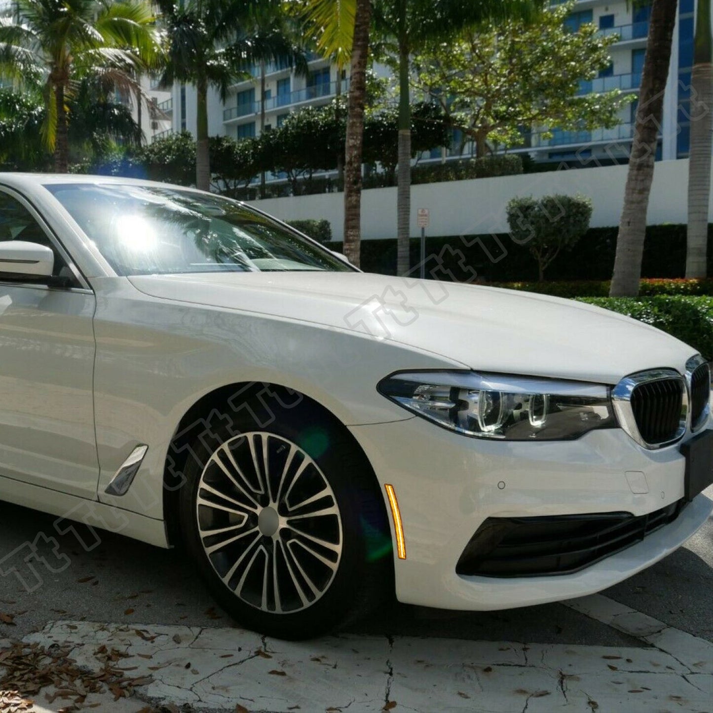 For 07-13 for 5 G30 540i F90 M5 Front Bumper Reflector Side Marker Lights - v