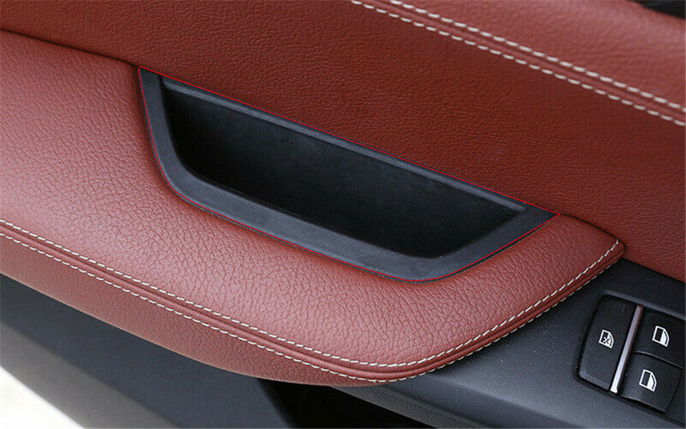2¡Á Oak Grain ABS Door Storage Box Trim Fit for BMW X3 F25 2011-17 X4 F26 2013-16