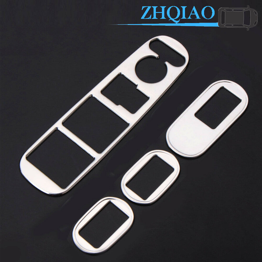 4PC Stainless Steel Inner Window Switch Cover Trim Fit for Honda Vezel HRV 2014-2017