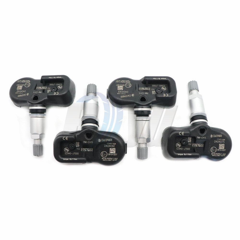 4-pack Tire Pressure Sensors PMV-CH15 52940-J7000 for KiA Forte Cerato Koup K3