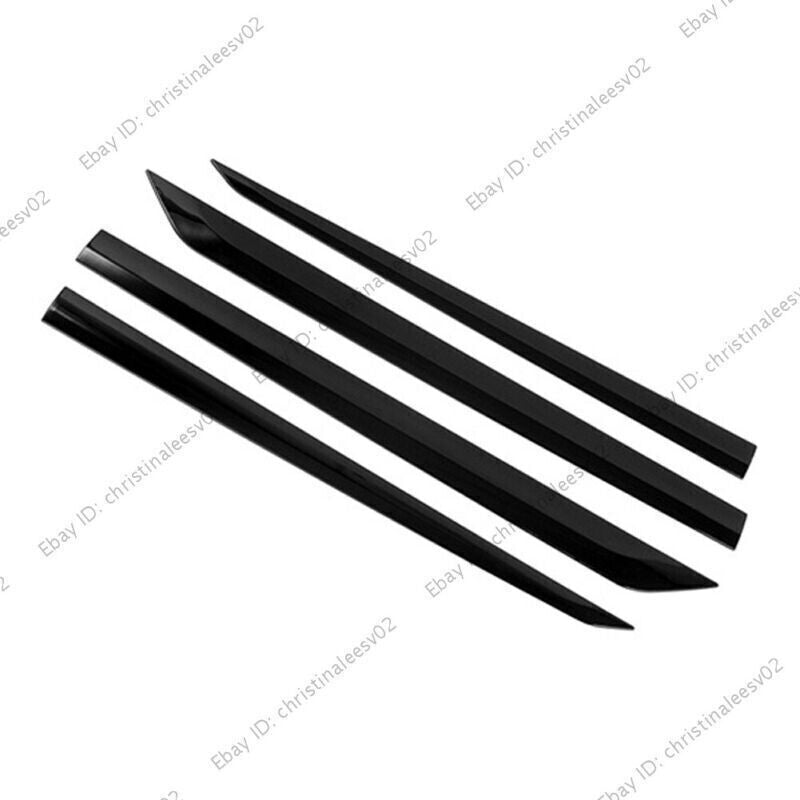 PC Black Pillar Trim for Jeep Compass 2007-16 Set Door Cover Piano Post Sticker v