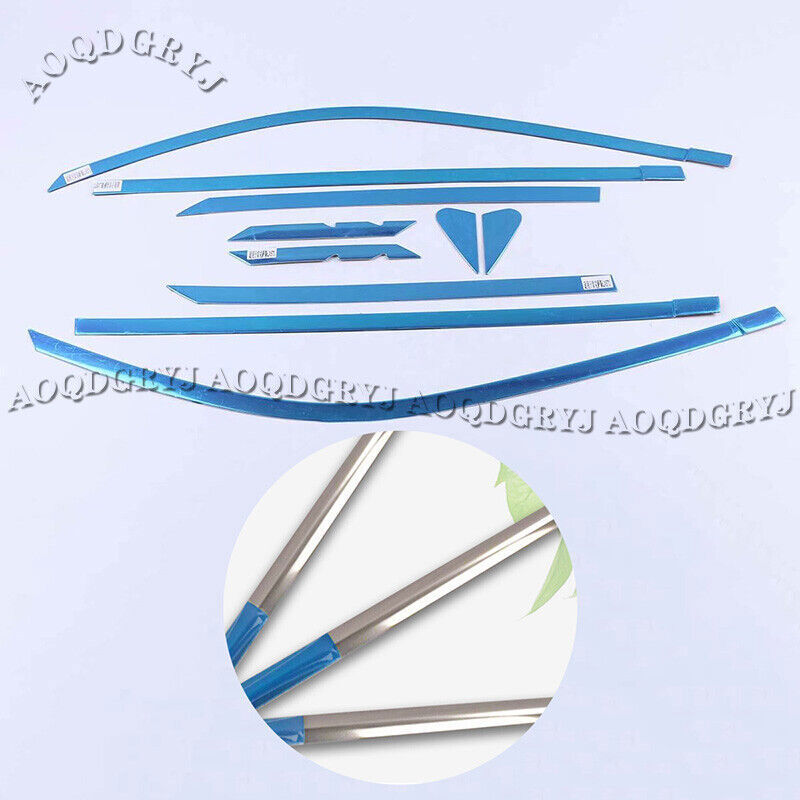 Chrome Steel Window Door Belt Moulding Strips Trim Set 10x for LEXUS LX570 16-21