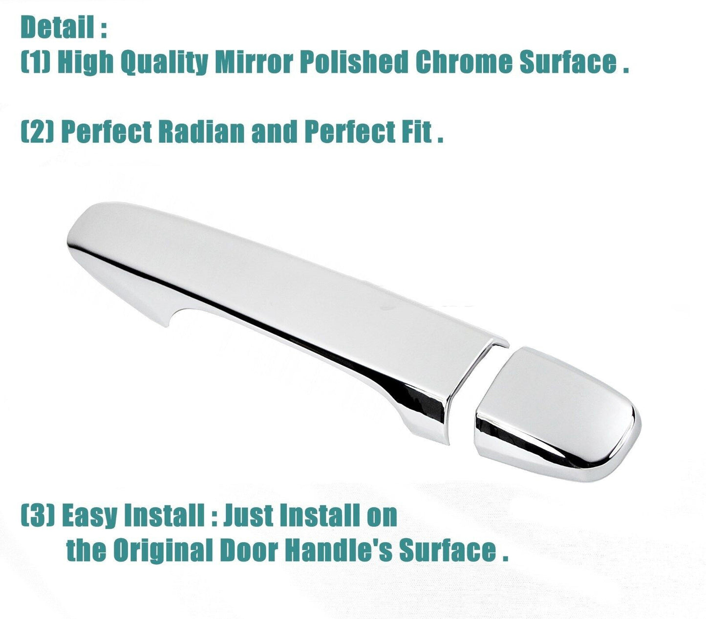 Chrome Side for Smart Key Door Handle Covers for 2013-2018 for Toyota for Avalon Sedan