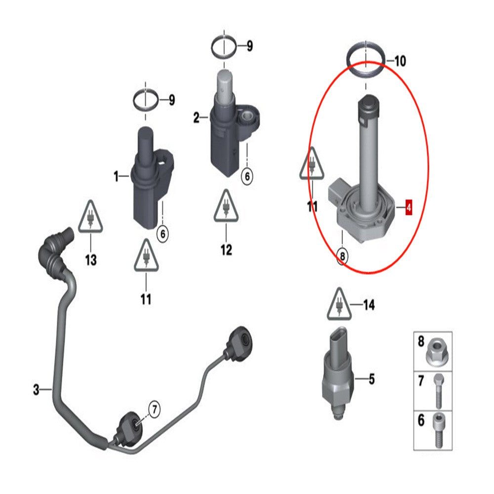 Car Oil Level Sensor New for BMW 1 3 5 6 7 Series X1 X3 for X5 X6 Z4 E88 12617607910