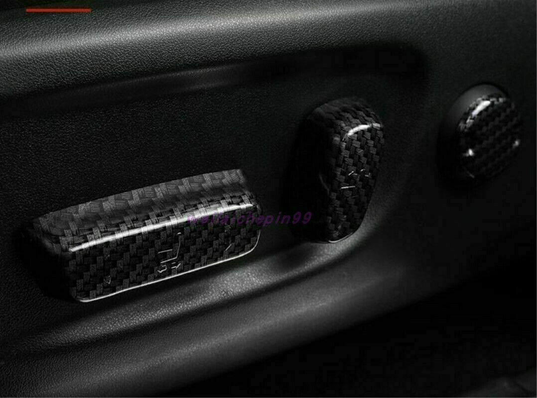 Carbon Fiber for Seat Adjustment Button Cover Trim for Toyota Highlander 2014-2019