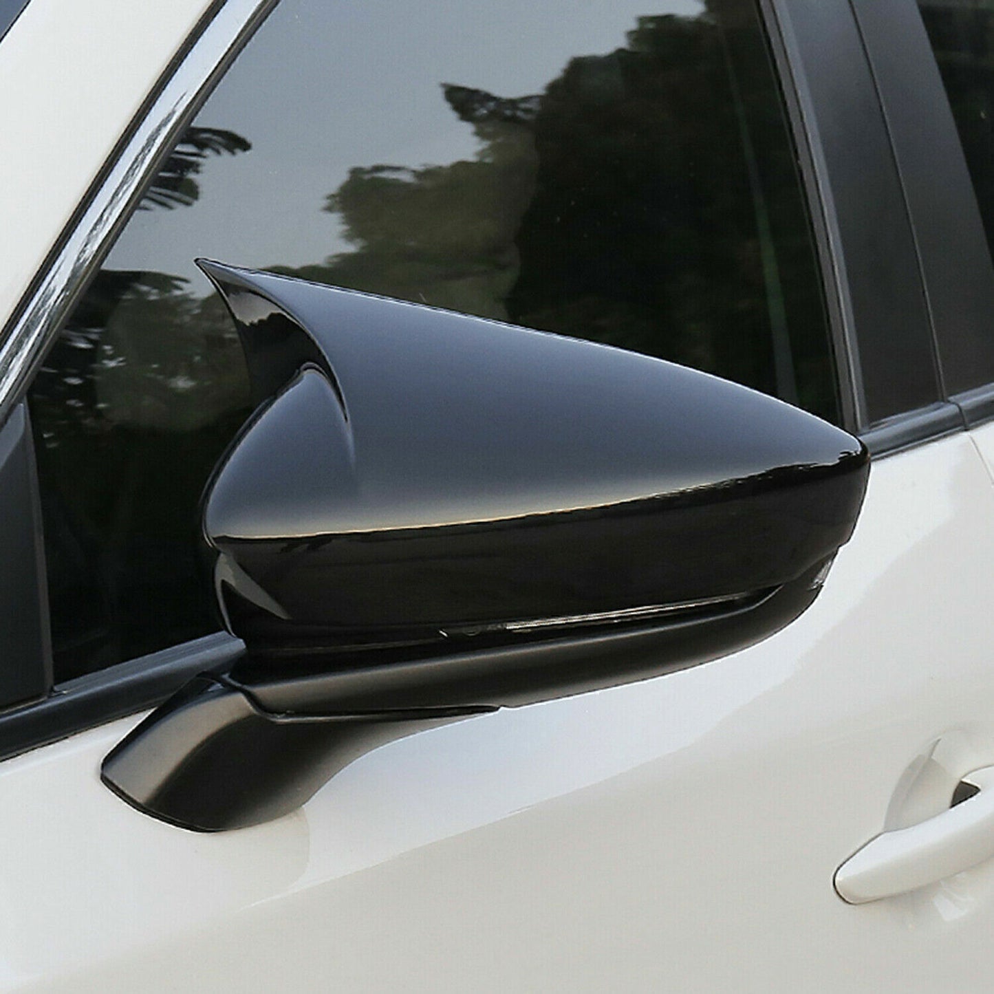 for Mazda CX-50 2023-2025 Gloss Black OX Horn Rear View Mirror Cap Cover Trim 2X