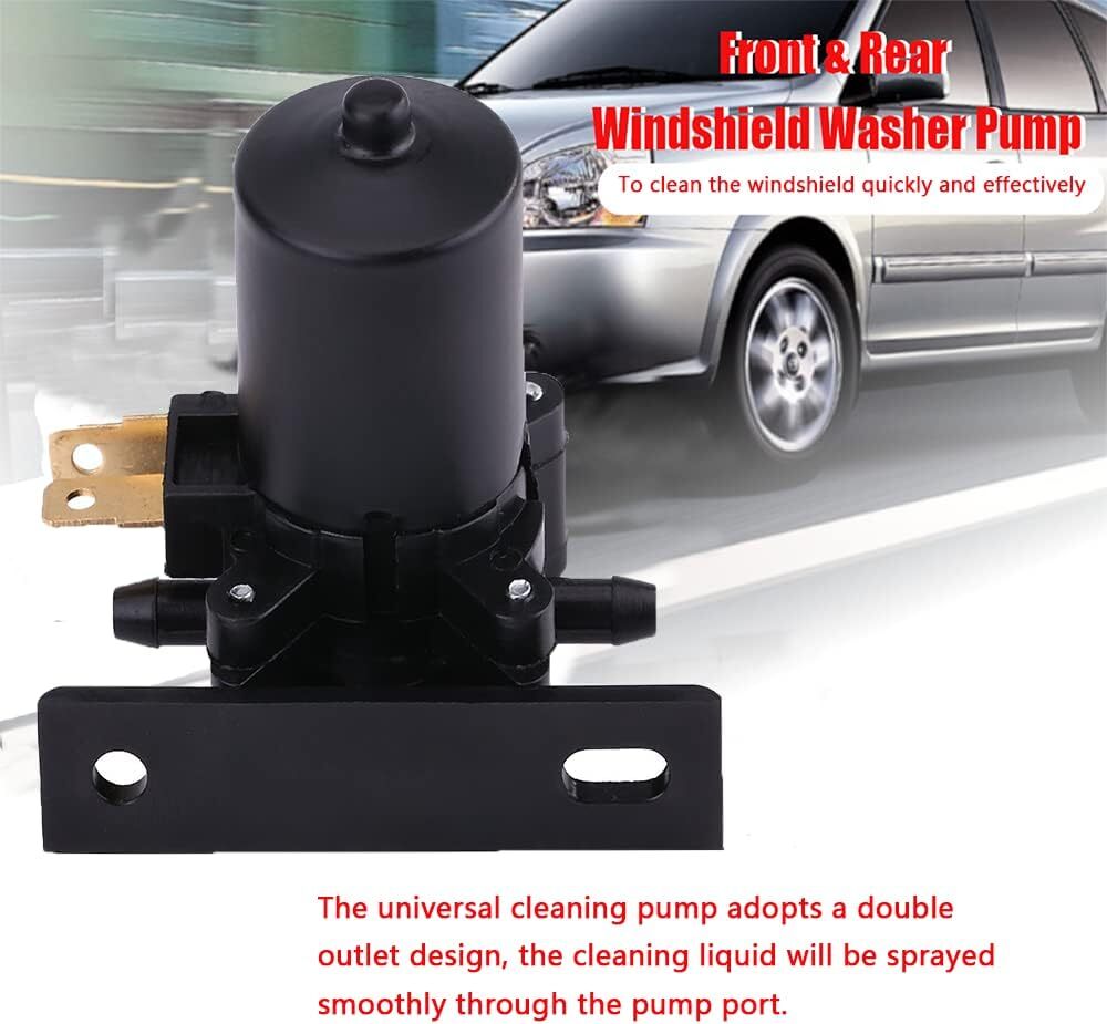12V 2Pin Windscreen Washer Pump Windshield Wiper Washer Pump Motor SI-A0050 I2U6 Q