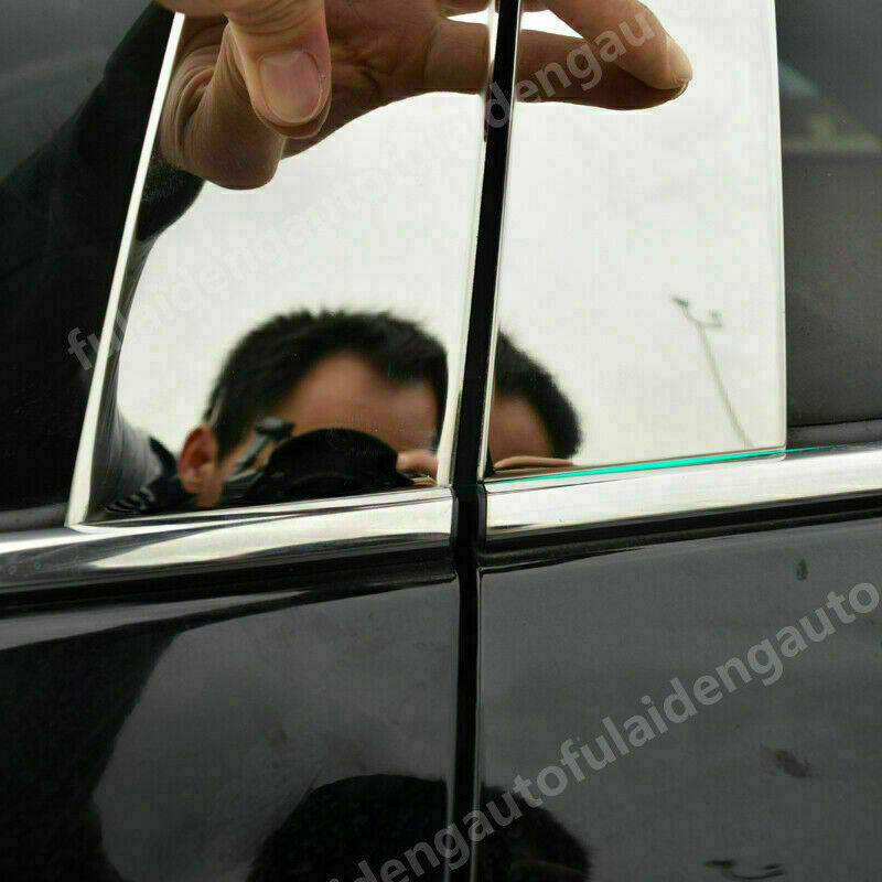 6X for Toyota for Camry 2018-2022 Stainless Chrome Car Window Door Pillar Post Trims