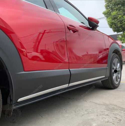 Chrome Body Door Side Molding Sill Strip Guard Covers for Mazda CX-30 2020-2024