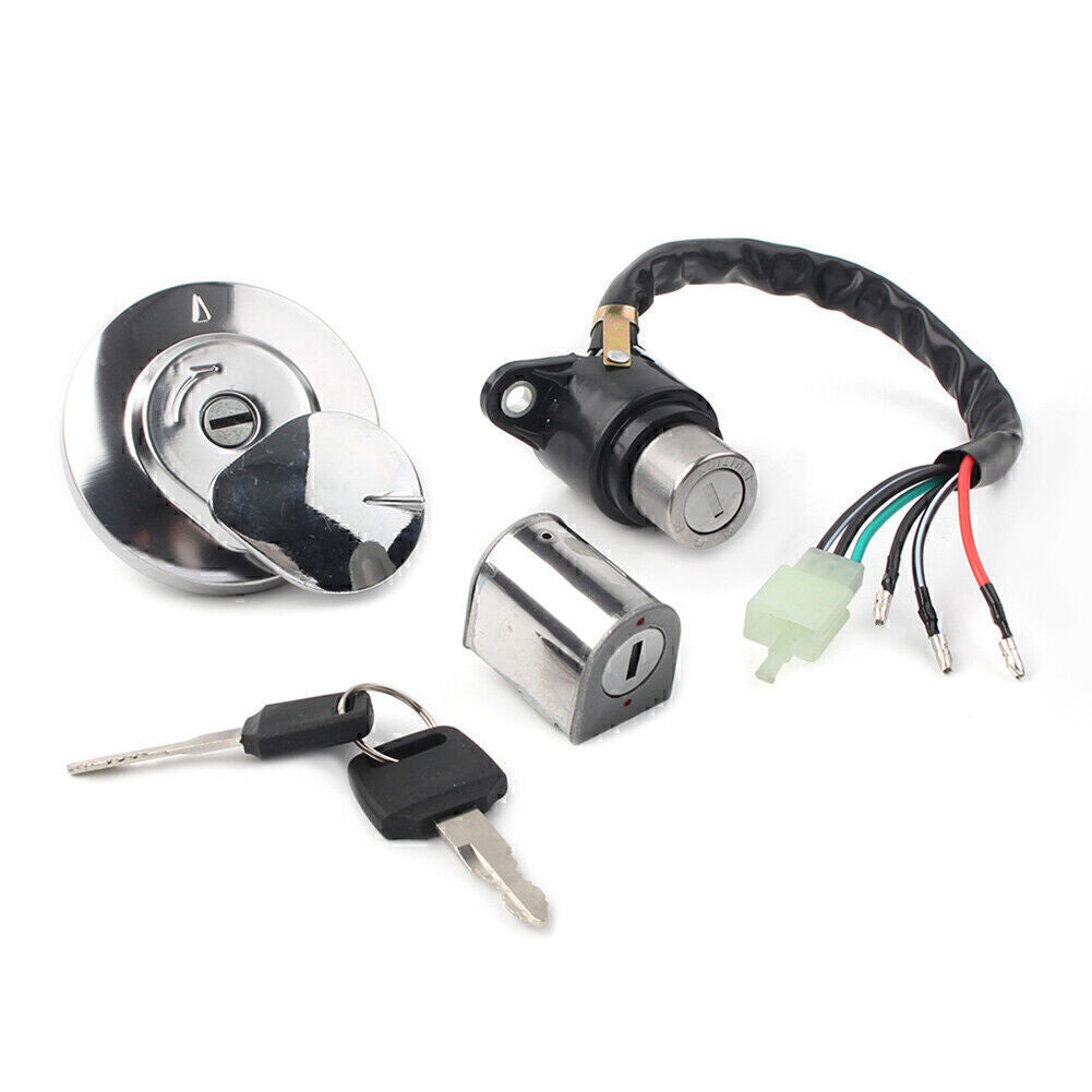 Ignition Switch Fuel Gas Cap Helmet for Seat Lock Key Set Fit for Honda Rebel 250 CMX250