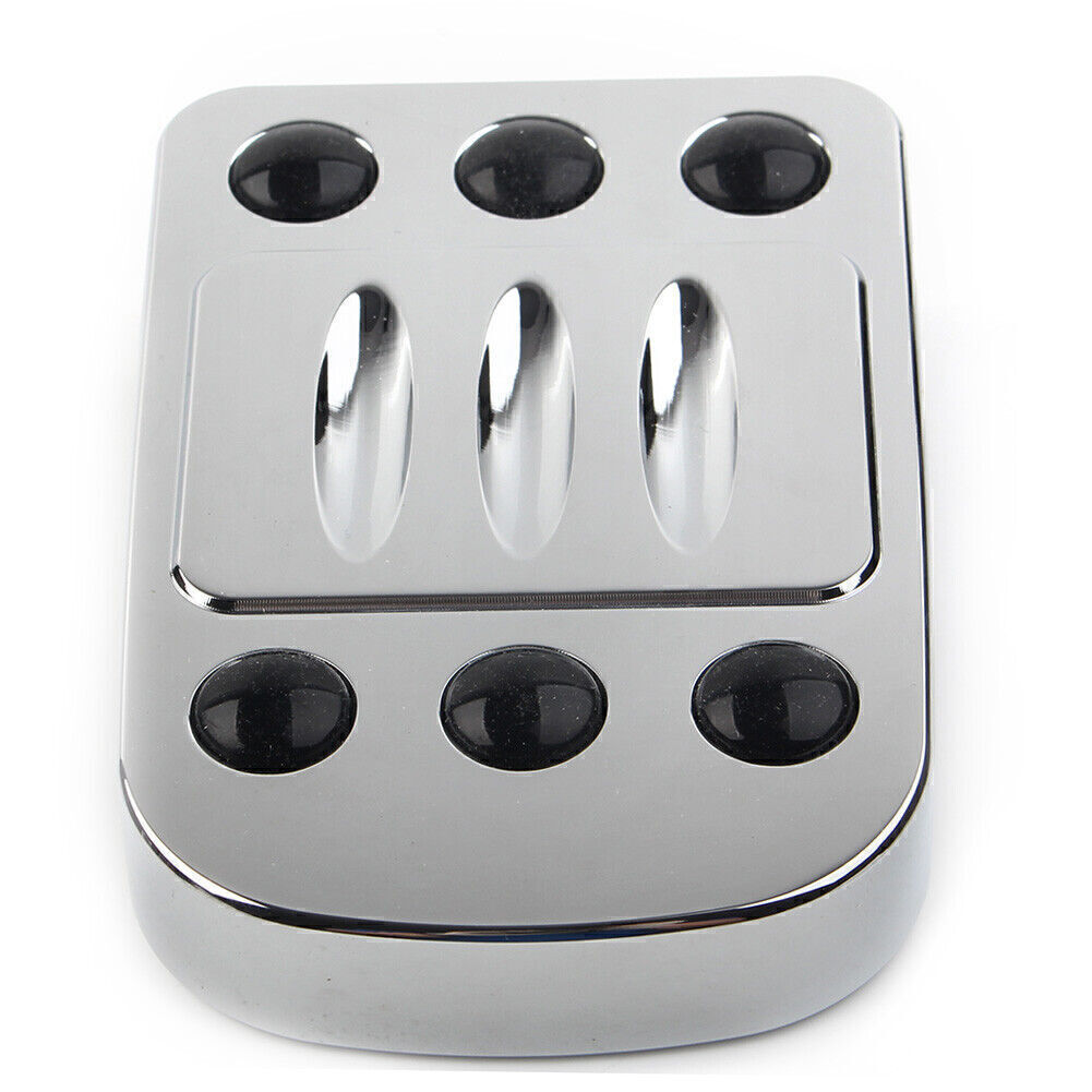 Billet Brake Pedal Pad Cover Chrome Fit for Harley Heritage Softail FLSTC Road Glide