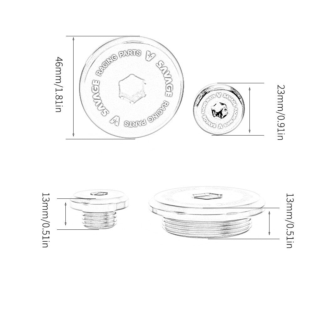 Engine Plug Caps Crankcase Covers for YAMAHA YZ450F YZ250F YZ 450FX WR450F 250F Q