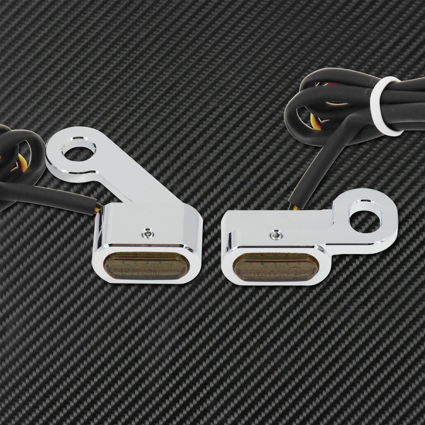 2Pcs Chrome LED Clutch Turn Signal Indicator Running Light Fit For Sportster 883 Q