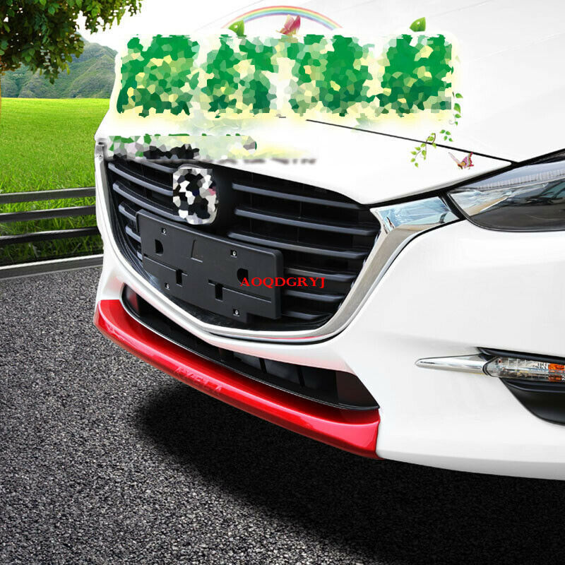 for Mazda 3 Axela 2017-2018 Red Front Bumper Spoiler lip Guard Decor Cover Trim