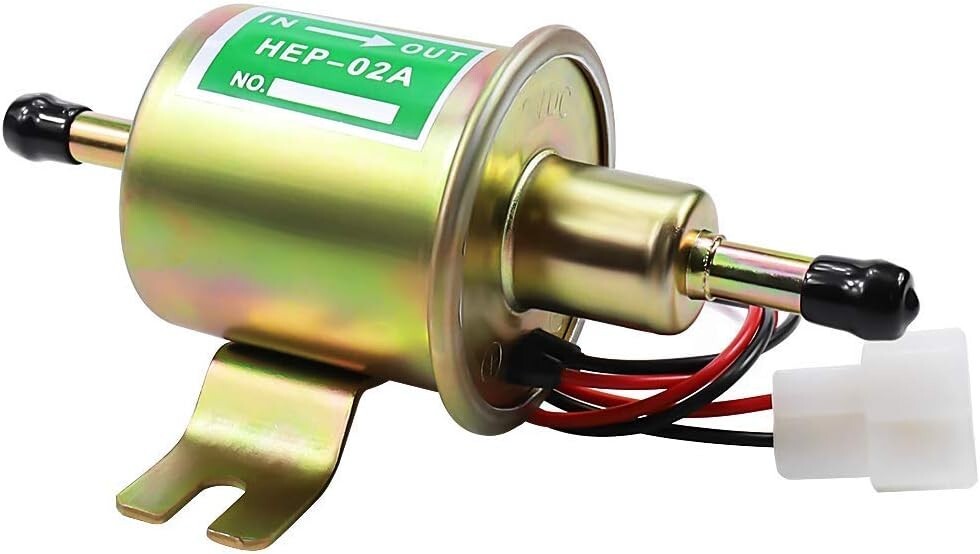 12V Fuel Pump HEP-02A 2.5-4 PSI Metal Solid Diesel Engine Motorcycle Carburetor