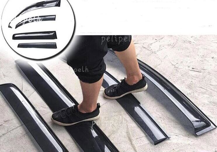 for Toyota Tundra 2007-2021 Black Window Wind Visors Rain Guard Vent Deflectors